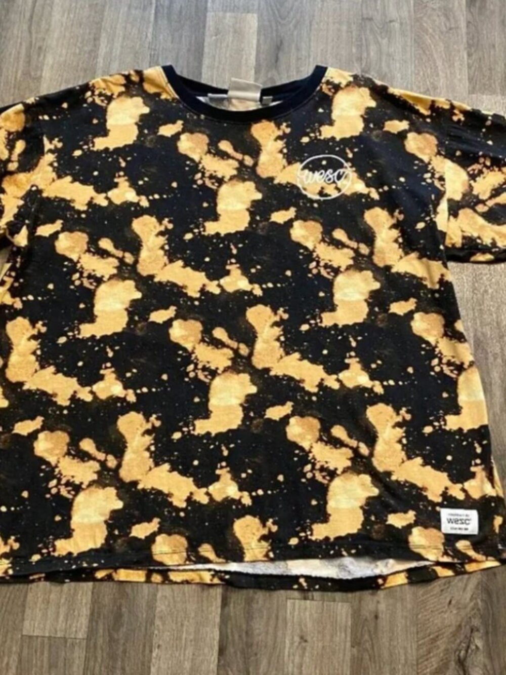 Conspiracy by WESC Bleach Dyed Tee Shirt Men's Size XXL